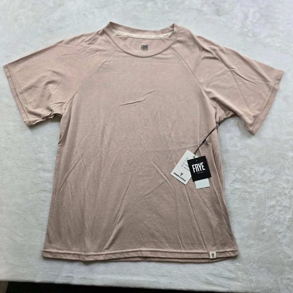 Frye‎ Sleepwear Shirt Mens Medium Sand Tan Jersey Stretch Premium Pajama Top NEW